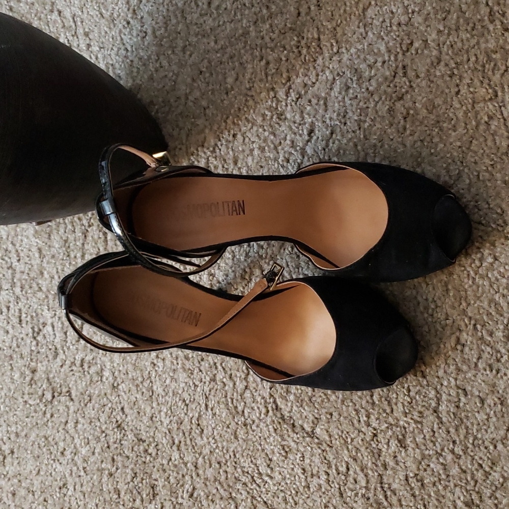 High Heel Sandals, Black, Strap, Cosmopolitan